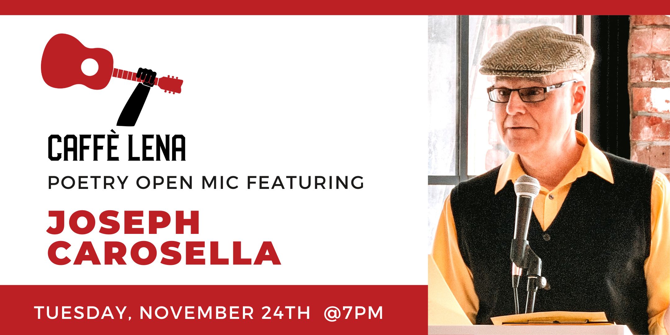 Poetry Open Mic Featuring Joseph Carosella